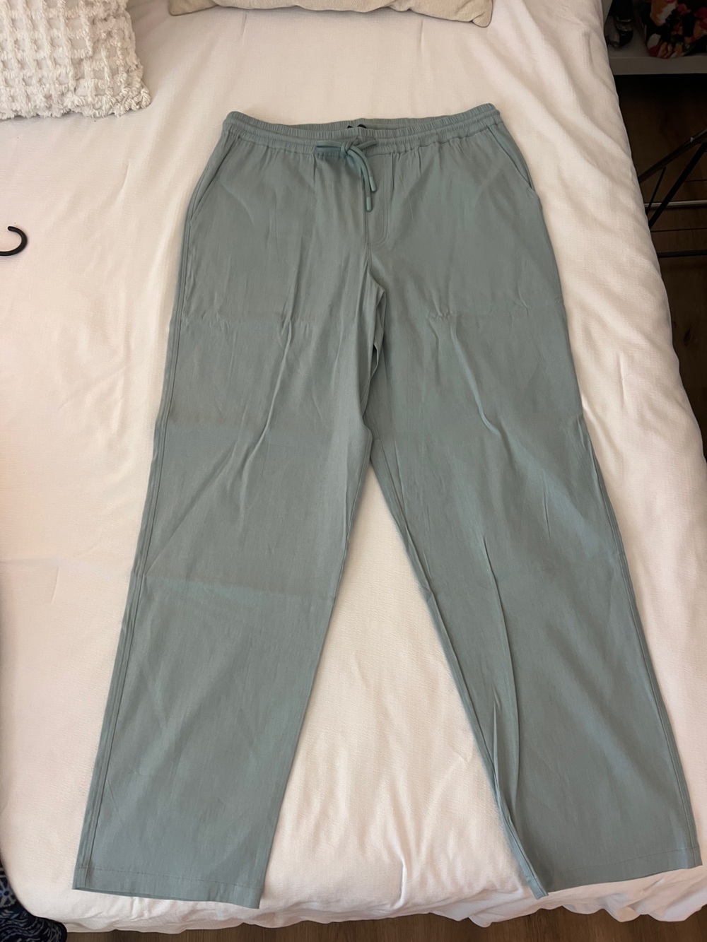 Shore Brand Mens Linen Pants Seafoam Green NWOT XL (36-38 waist) (obo 32 height)